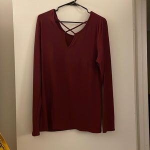 XL soft maroon long sleeve
